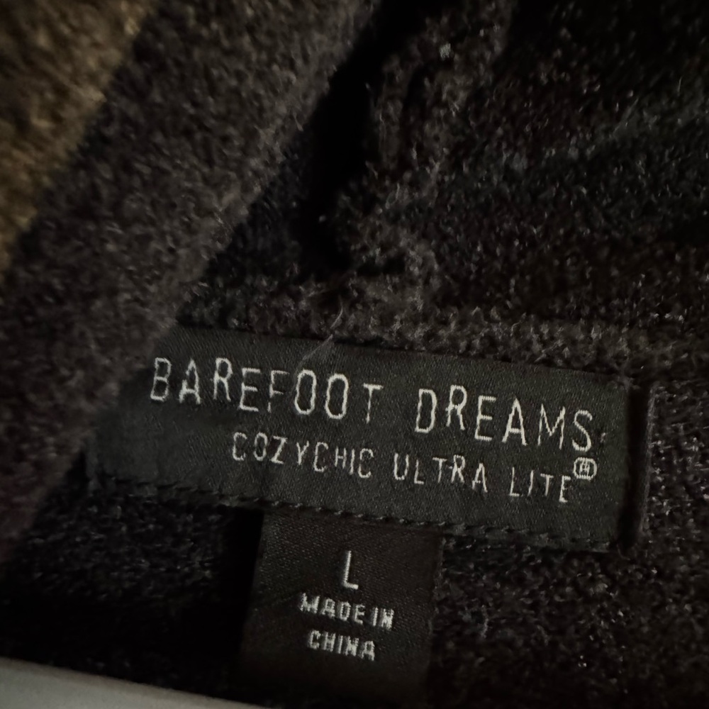 Barefoot Dreams Black CozyChic Labeled Knit Sweater